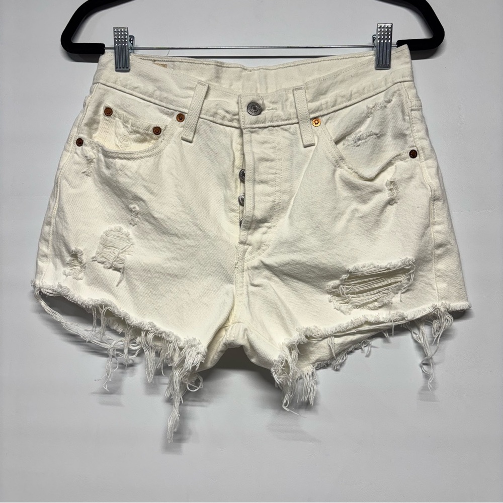 ✨Levi's Premium 501 Jean Shorts Size 27 - Picture 2 of 12